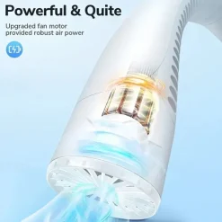 Hands-Free Neck Fan – Bladeless Wearable USB Rechargeable Fan with 360° Cooling, 3 Speeds, and Headphone-Style Design