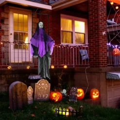 Hanging Ghost Decoration Creepy Lace Fabric Pendant for Halloween Bar and Decor for Parties Lightweight and Scary Design