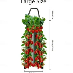 Hanging Strawberry Grow Bag, Strawberry Grow Bag With 8 Holes For Strawberry Tomato And Pepper Upside Down Tomato Grow Bag, Vegetable Grow Bag, Gardening Supplies