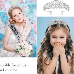 Happy Birthday Wedding Queen Tiara for Women Birthday Crowns for Women Tiaras for Women Happy Birthday Sash Birthday Party Supplies Women Birthday Decorations for Women Birthday Party Favors for Women