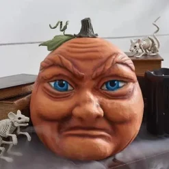 Happy Halloween Light Up Jacko Lantern Decorative Pumpkin Foam Halloween Props for Great Haunted House Halloween Decoration