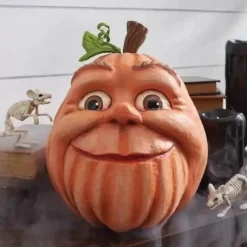 Happy Halloween Light Up Jacko Lantern Decorative Pumpkin Foam Halloween Props for Great Haunted House Halloween Decoration