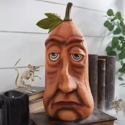 Happy Halloween Light Up Jacko Lantern Decorative Pumpkin Foam Halloween Props for Great Haunted House Halloween Decoration