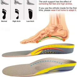 Hard But Helpful 1pair EVA TPE Orthotics Insoles For Flat Feet Arch Support Correction Foot Care For Orthopedic Insoles Shoes Inserts