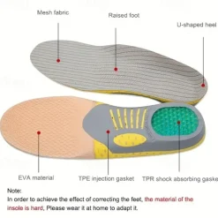 Hard But Helpful 1pair EVA TPE Orthotics Insoles For Flat Feet Arch Support Correction Foot Care For Orthopedic Insoles Shoes Inserts