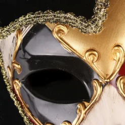 Harlequin Arlecchino Halloween Venetian Mask Columbina Carnival Mask Half Face Adults' Men's Halloween Carnival Mardi Gras Party Masquerade Carnival of Venice Easy Halloween Costumes Dress Up