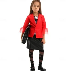 Harley Quinn Joker Clown Halloween Outfits Halloween Group Family Costumes Joker: Folie à Deux Movie / TV Theme Costumes Kid's Boys' Girls' Carnival Party Easy Halloween Costumes Dress Up