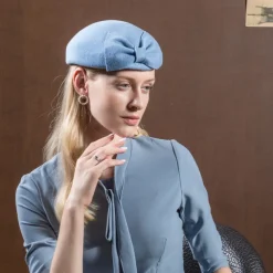 Hats 100% Wool Beret Hat Saucer Hat Wedding Tea Party Elegant Wedding With Bowknot Pure Color Headpiece Headwear