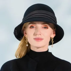 Hats 100% Wool Bowler / Cloche Hat Sun Hat Wedding Tea Party Elegant Wedding With Cap Splicing Headpiece Headwear