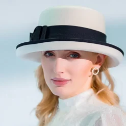 Hats 100% Wool Fedora Hat Casual Tea Party Elegant With Bowknot Headpiece Headwear