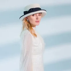 Hats 100% Wool Fedora Hat Casual Tea Party Elegant With Bowknot Headpiece Headwear