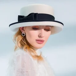 Hats 100% Wool Fedora Hat Casual Tea Party Elegant With Bowknot Headpiece Headwear