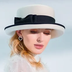 Hats 100% Wool Fedora Hat Casual Tea Party Elegant With Bowknot Headpiece Headwear