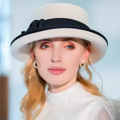 Hats 100% Wool Fedora Hat Casual Tea Party Elegant With Bowknot Headpiece Headwear