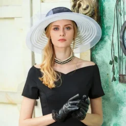 Hats Fiber Bowler / Cloche Hat Bucket Hat Floppy Hat Wedding Tea Party Elegant Wedding With Bowknot Headpiece Headwear