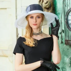 Hats Fiber Bowler / Cloche Hat Bucket Hat Floppy Hat Wedding Tea Party Elegant Wedding With Bowknot Headpiece Headwear