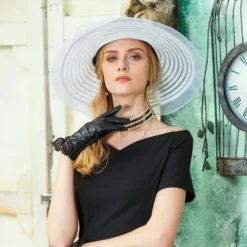 Hats Fiber Bowler / Cloche Hat Bucket Hat Floppy Hat Wedding Tea Party Elegant Wedding With Bowknot Headpiece Headwear