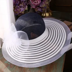 Hats Fiber Bowler / Cloche Hat Bucket Hat Floppy Hat Wedding Tea Party Elegant Wedding With Bowknot Headpiece Headwear