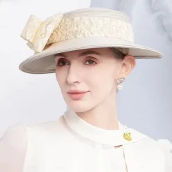 Hats Fiber Bowler / Cloche Hat Bucket Hat Straw Hat Wedding Tea Party Elegant Wedding With Bowknot Headpiece Headwear