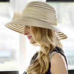 Hats Fiber Bucket Hat Floppy Hat Sun Hat Wedding Tea Party Elegant Wedding With Bowknot Headpiece Headwear