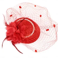 Hats Sinamay Fedora Hat Wedding Evening Party Cocktail Elegant Vintage Cute With Floral Headpiece Headwear