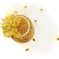 Hats Sinamay Fedora Hat Wedding Evening Party Cocktail Elegant Vintage Cute With Floral Headpiece Headwear