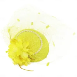 Hats Sinamay Fedora Hat Wedding Evening Party Cocktail Elegant Vintage Cute With Floral Headpiece Headwear