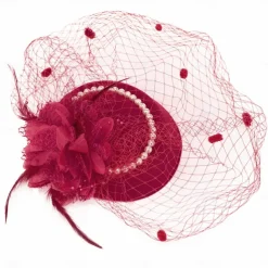 Hats Sinamay Fedora Hat Wedding Evening Party Cocktail Elegant Vintage Cute With Floral Headpiece Headwear