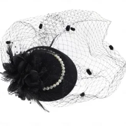 Hats Sinamay Fedora Hat Wedding Evening Party Cocktail Elegant Vintage Cute With Floral Headpiece Headwear