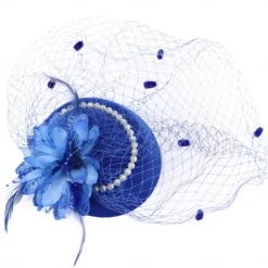 Hats Sinamay Fedora Hat Wedding Evening Party Cocktail Elegant Vintage Cute With Floral Headpiece Headwear