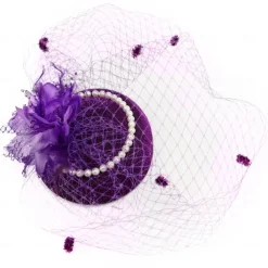 Hats Sinamay Fedora Hat Wedding Evening Party Cocktail Elegant Vintage Cute With Floral Headpiece Headwear