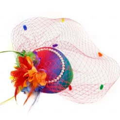 Hats Sinamay Fedora Hat Wedding Evening Party Cocktail Elegant Vintage Cute With Floral Headpiece Headwear