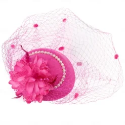 Hats Sinamay Fedora Hat Wedding Evening Party Cocktail Elegant Vintage Cute With Floral Headpiece Headwear