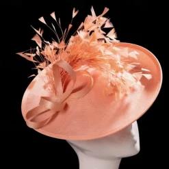 Hats Sinamay Fedora Hat Wedding Evening Party Cocktail Elegant Vintage Cute With Feather Headpiece Headwear