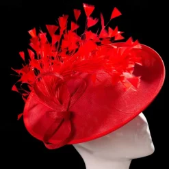 Hats Sinamay Fedora Hat Wedding Evening Party Cocktail Elegant Vintage Cute With Feather Headpiece Headwear