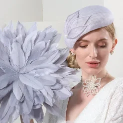 Hats Sinamay Saucer Hat Pillbox Hat Evening Party Ladies Day Wedding British With Pearls Headpiece Headwear