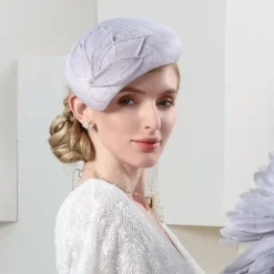 Hats Sinamay Saucer Hat Pillbox Hat Evening Party Ladies Day Wedding British With Pearls Headpiece Headwear