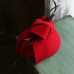 Hats Wool Wedding Vintage With Bowknot Headpiece Headwear