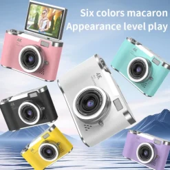 HD Digital Cameras 4K 1080p Easy to Use Rotatable 2.4 Lcd Screen CCD Camera