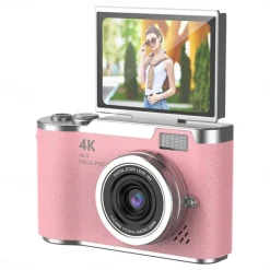 HD Digital Cameras 4K 1080p Easy to Use Rotatable 2.4 Lcd Screen CCD Camera