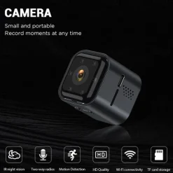 HD night vision mini portable DV camera outdoor riding wide-angle mobile phone wifi camera police law enforcement recorder