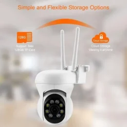 HD 1080P 5G WiFi IP Camera Wireless Speed Dome PTZ CCTV IR Outdoor NetCam Monitoring Auto Tracking Full Color Night Vision Security Camera NetCam