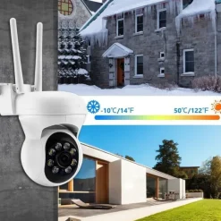 HD 1080P 5G WiFi IP Camera Wireless Speed Dome PTZ CCTV IR Outdoor NetCam Monitoring Auto Tracking Full Color Night Vision Security Camera NetCam