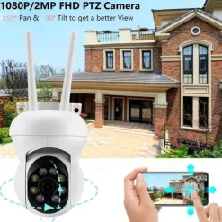 HD 1080P 5G WiFi IP Camera Wireless Speed Dome PTZ CCTV IR Outdoor NetCam Monitoring Auto Tracking Full Color Night Vision Security Camera NetCam