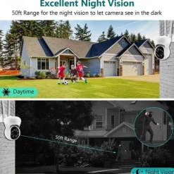 HD 1080P 5G WiFi IP Camera Wireless Speed Dome PTZ CCTV IR Outdoor NetCam Monitoring Auto Tracking Full Color Night Vision Security Camera NetCam
