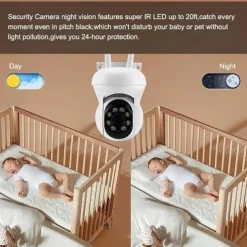 HD 1080P 5G WiFi IP Camera Wireless Speed Dome PTZ CCTV IR Outdoor NetCam Monitoring Auto Tracking Full Color Night Vision Security Camera NetCam