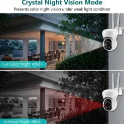 HD 1080P 5G WiFi IP Camera Wireless Speed Dome PTZ CCTV IR Outdoor NetCam Monitoring Auto Tracking Full Color Night Vision Security Camera NetCam