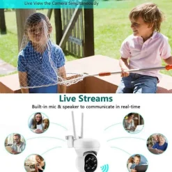 HD 1080P 5G WiFi IP Camera Wireless Speed Dome PTZ CCTV IR Outdoor NetCam Monitoring Auto Tracking Full Color Night Vision Security Camera NetCam