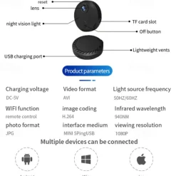 HDQ15 Mini Camera Surveillance IP Wifi HD 1080P Night Vision Remote Smart Home Micro Security Protection Baby Monitor Cameras