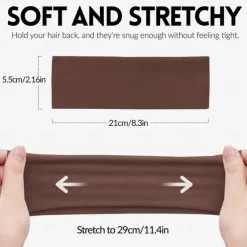 Headbands for Women, Elastic Non-Slip Hair Bands Workout Headbands for Women Soft Cotton Cloth Sports Headband for Running Yoga Daily Workout